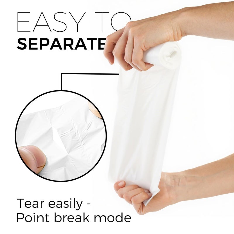 Ginkgo 6-8 Gallon Medium Trash Bags 500 Count Super Value Bulk Kitchen Garbage Bags Unscented Clear Wastebasket Bin Liners - Image 4